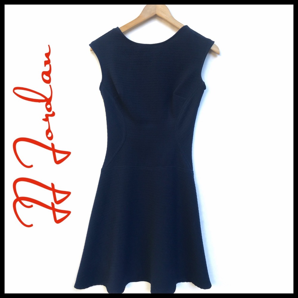 JJ Jordan Navy Fit&Flare Back Zipper Dress